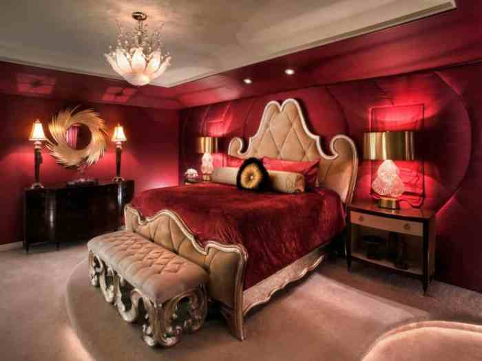 Red bedroom design ideas