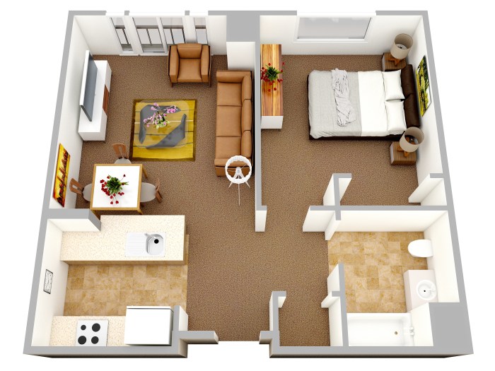 1 bedroom home design