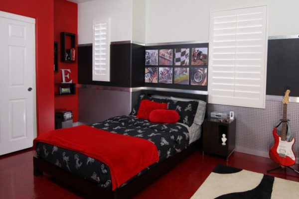 Red bedroom design ideas