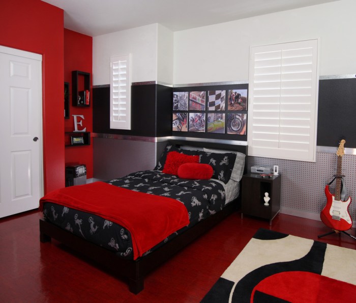 Red bedroom design ideas