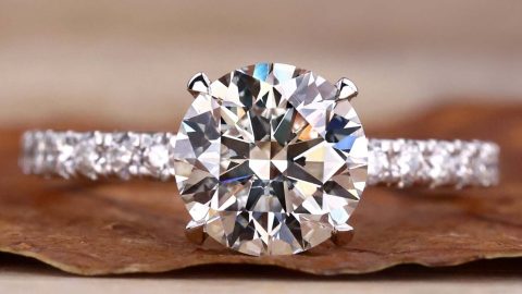 Round Lab Grown Diamond Halo - Split Shank Engagement Ring