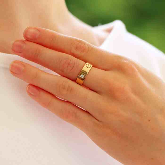 Cartier Gold Three Diamond Love Ring at 1stDibs | cartier love ring ...