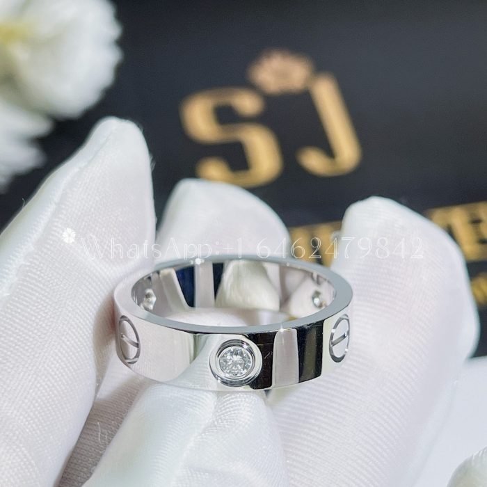 Cartier Love Ring, 3 Diamonds - Candy Jewelry
