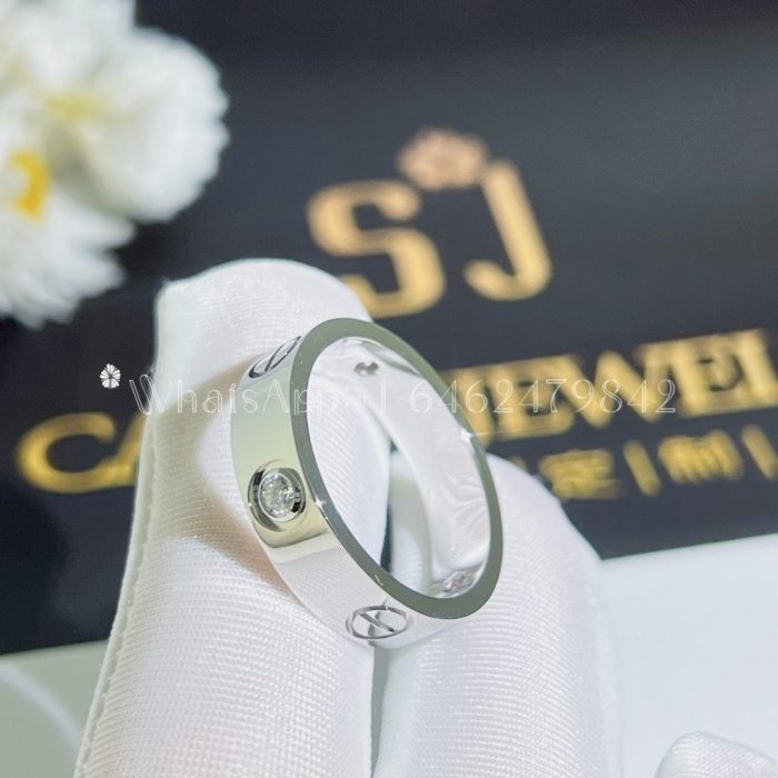 Cartier Love Ring, 3 Diamonds - Candy Jewelry