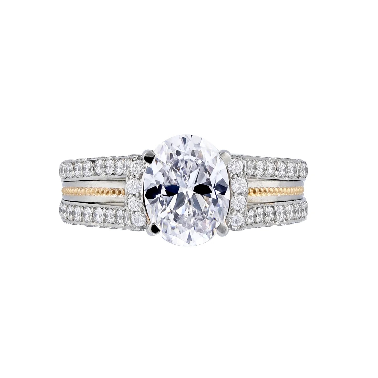 Platinum Engagement Ring for Oval Diamond – Zoltan David