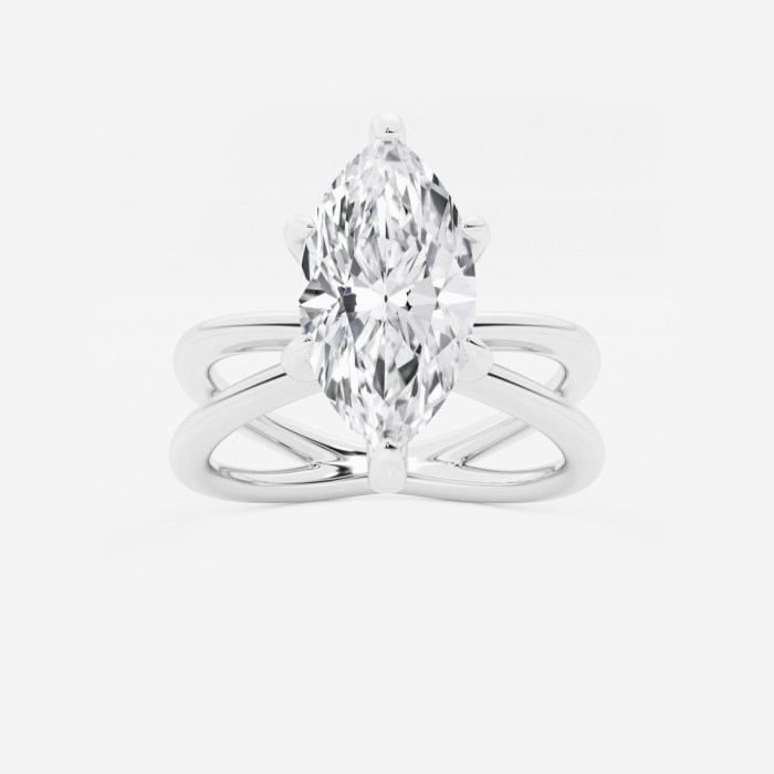 2 ctw Marquise Lab Grown Diamond Petite Solitaire Engagement Ring ...
