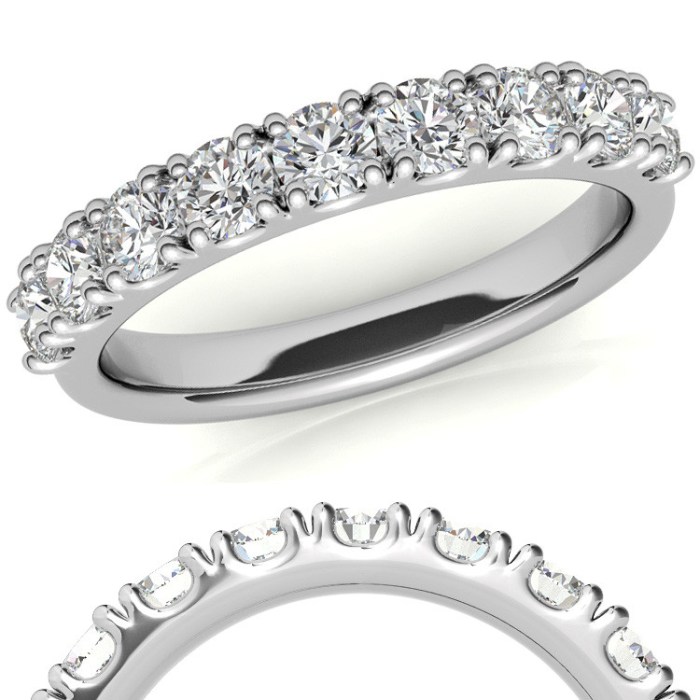 9-Stone 3mm Round Brilliant Lab Grown Diamond Anniversary Ring 0.90ct ... 9-Stone 3mm Round Brilliant Lab Grown Diamond Anniversary Ring 0.90ct ...