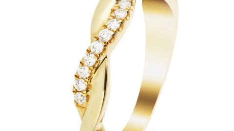Twist Diamond Eternity Ring 0.15ct G/SI Quality in 9k Yellow Gold – All ...